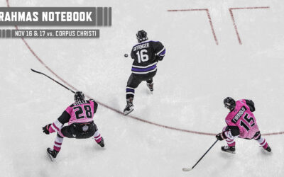 Brahmas Notebook: November 16-17 vs. Corpus Christi