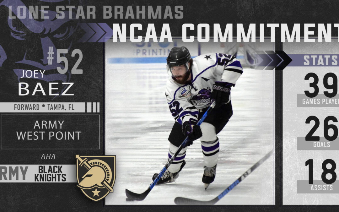 Brahma Forward Joey Baez has Committed to Play Hockey for the Army Black Knights