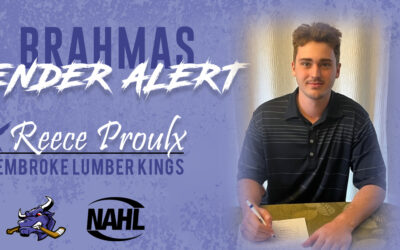 Brahmas tender Reece Proulx