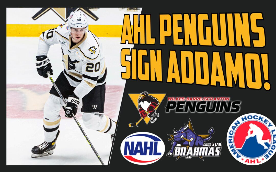 Penguins -AHL- Sign Addamo to PTO